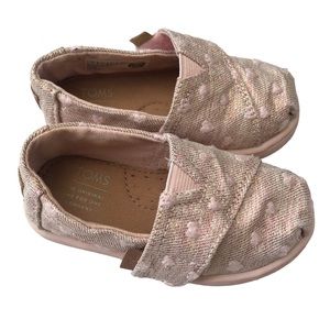 Pink Hearts Toms Infant Shoes
